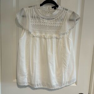 J. Crew White Sleeveless Top